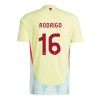 Maglia ufficiale Spagna Rodrigo 16 Trasferta Euro 2024 per Bambino